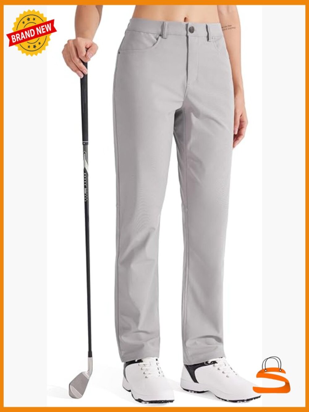 Stretch Straight Leg Dress Pants - 29" or 31" Inseam, Work Slacks, Business